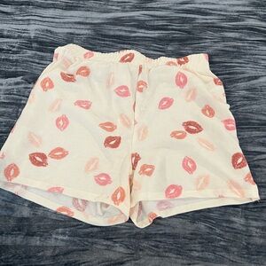 Women's Lip Print Shorts Size S By Grayson & Threads